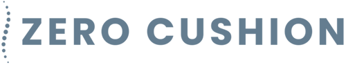 Zero Cushion logo in blue text on a white background